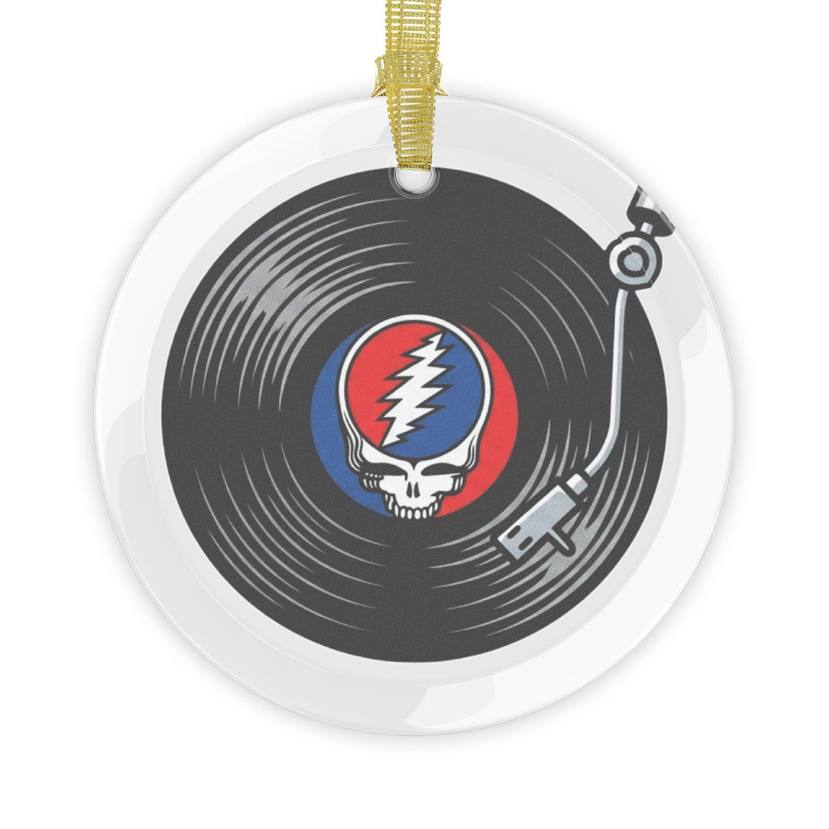 Grateful Dead vinyl Glass Ornaments
