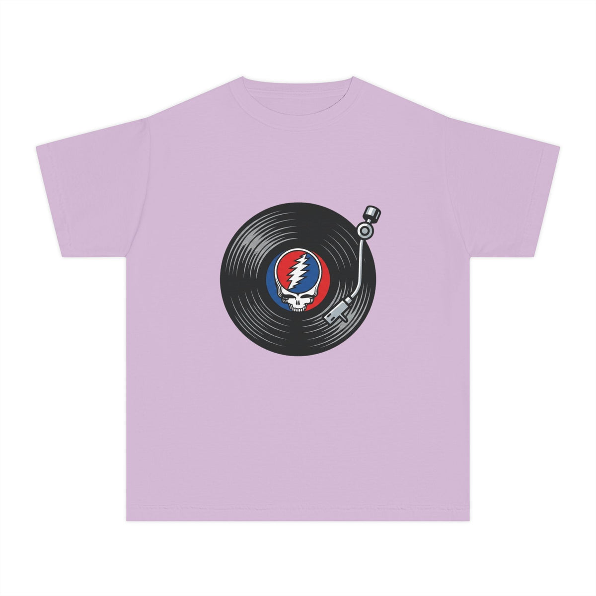 Youth Tee — Retro Vinyl Record Grateful Dead Skull Logo Shirt