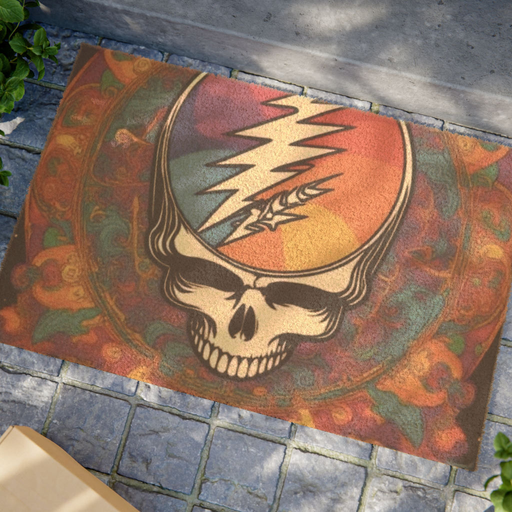 Steal Your Face Skull Doormat | Psychedelic Grateful Dead Door Mat