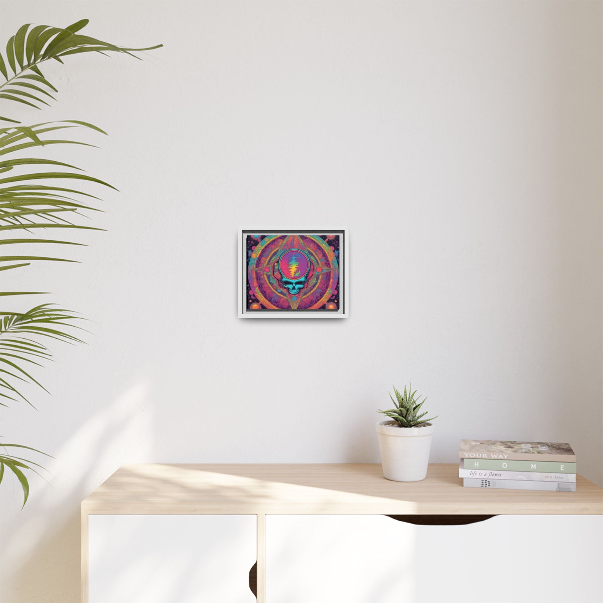 Psychedelic Skull Mandala Matte Canvas