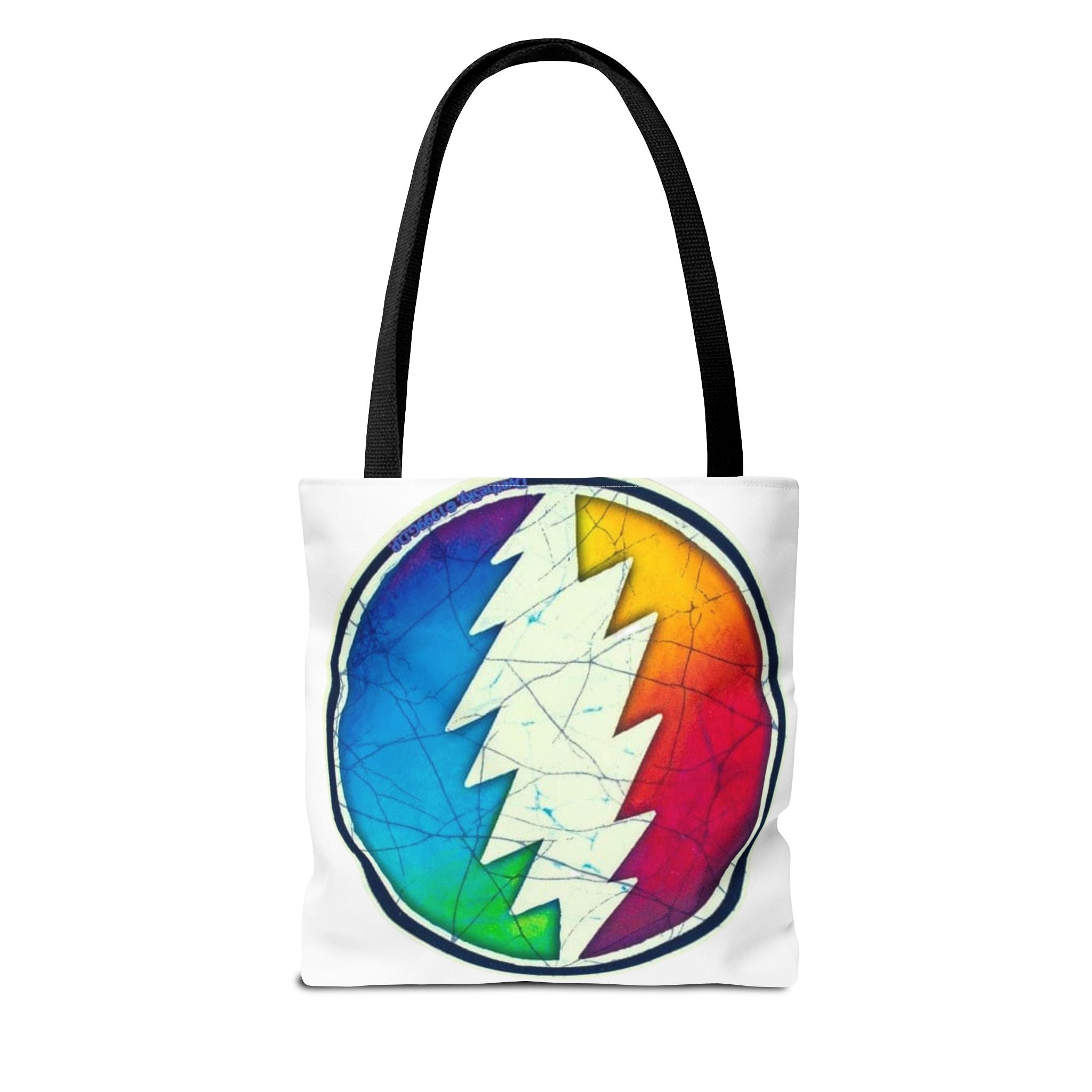 Rainbow Steal Your Face Tote Bag | Psychedelic Grateful Dead Circle