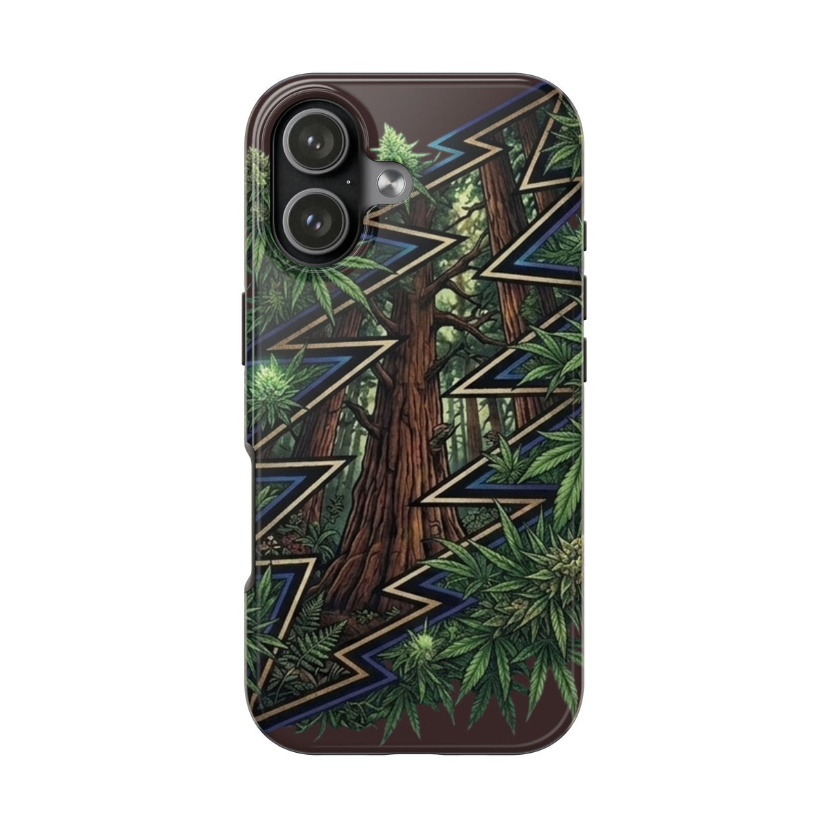 Grateful Dead Norcal Redwood Forest Geometric Lightning Phone Case | Tough Phone Cases