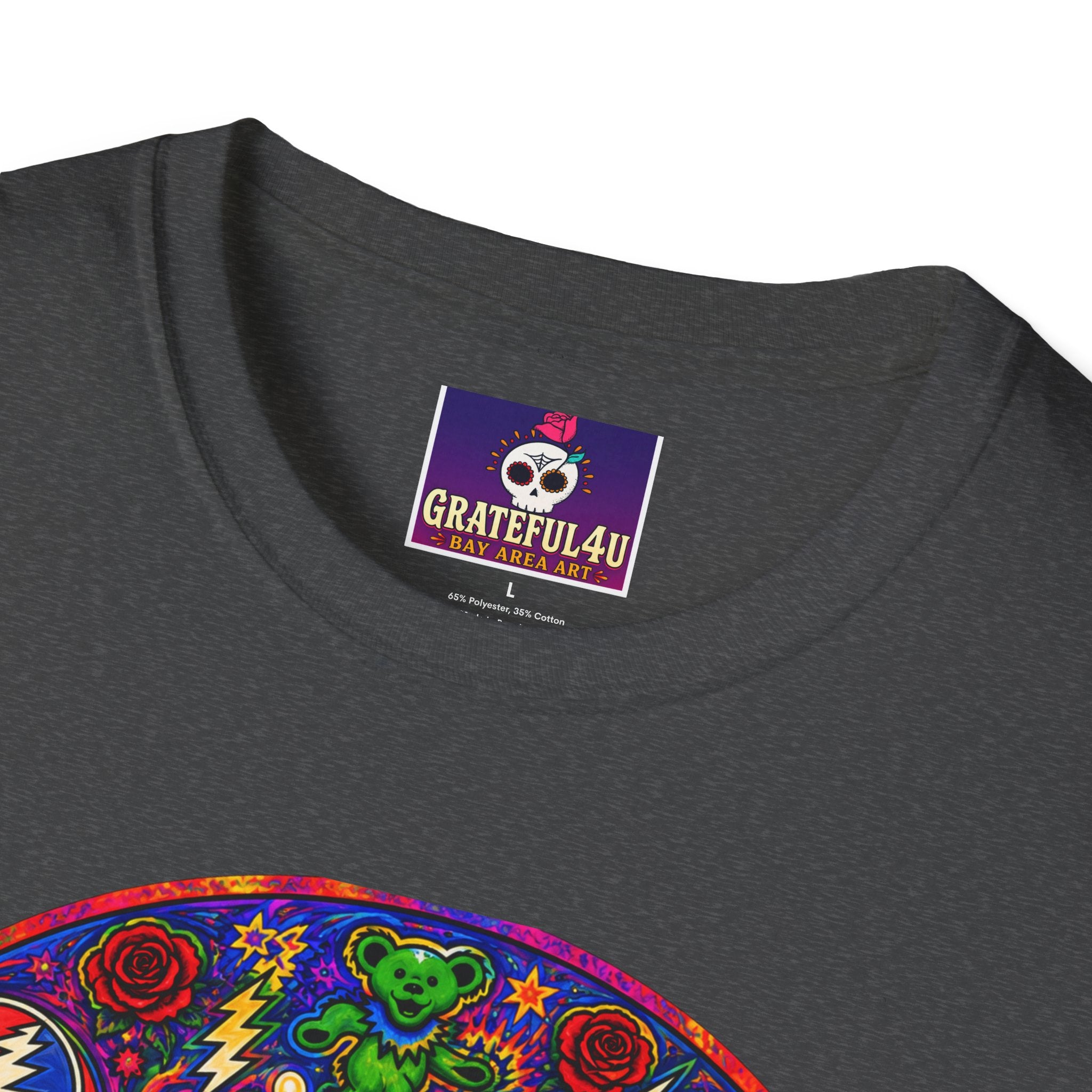 Psychedelic Grateful Dead T-Shirt | Retro Rainbow Skull Lightning