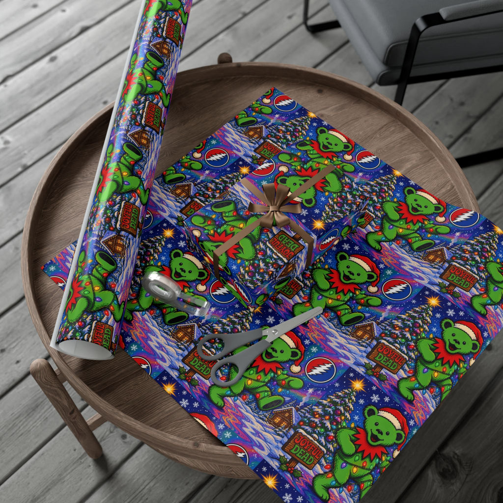 Grateful Dead Bear Christmas wrapping paper | Gift Wrap Papers