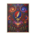 Steal Your Face Skull Lightning Canvas Framed Wall Art | Matte Framed Canvas, Grateful Dead, gift for a deadhead