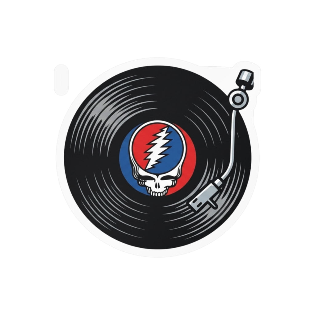 Grateful Dead Steal Your Face Vinyl Record Sticker | Kiss-Cut Vinyl Decal