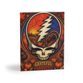 Steal Your Thanks skull pumpkin Thanksgiving Greeting Cards, Grateful Dead inspired