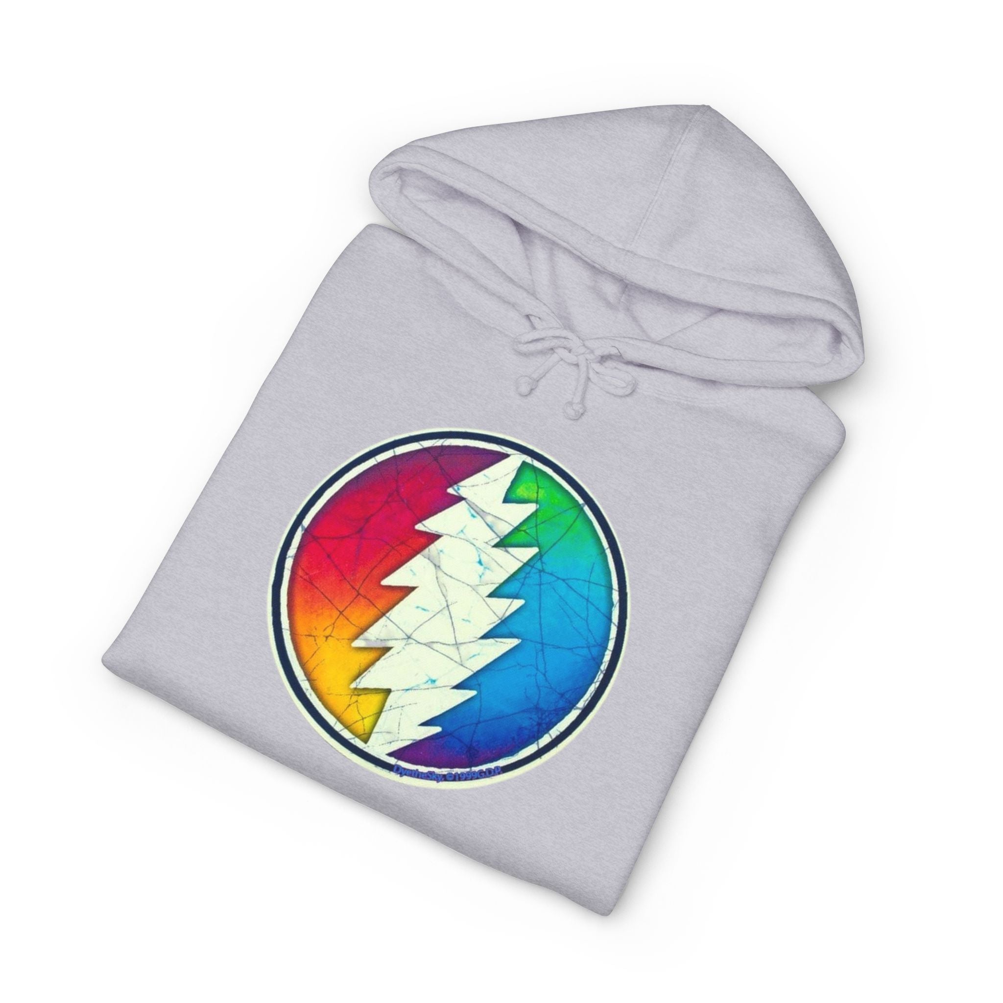 Grateful Dead Rainbow Lightning Bolt Circle Hoodie | Psychedelic Grateful Dead Style, gift for a deadhead