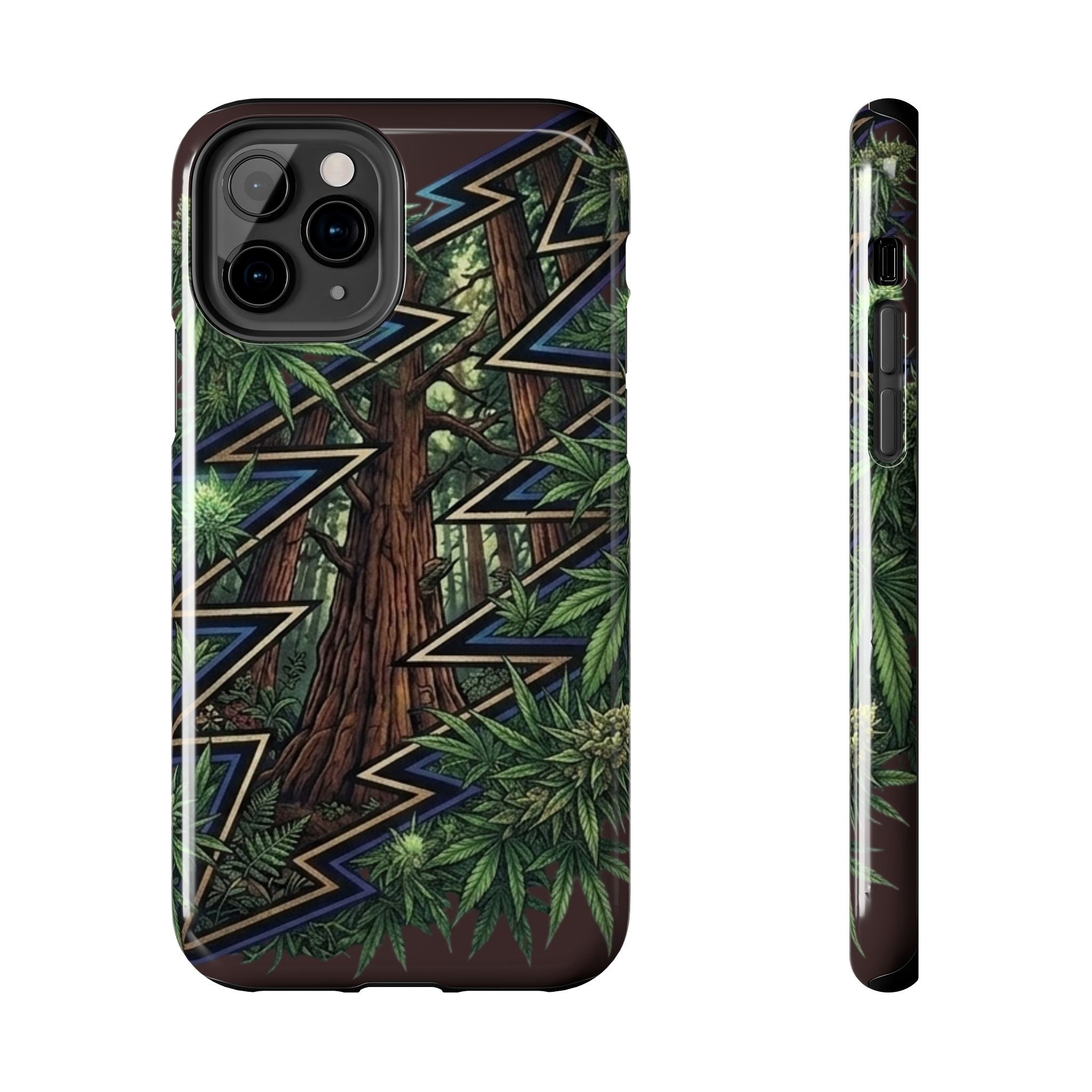 Grateful Dead Norcal Redwood Forest Geometric Lightning Phone Case | Tough Phone Cases