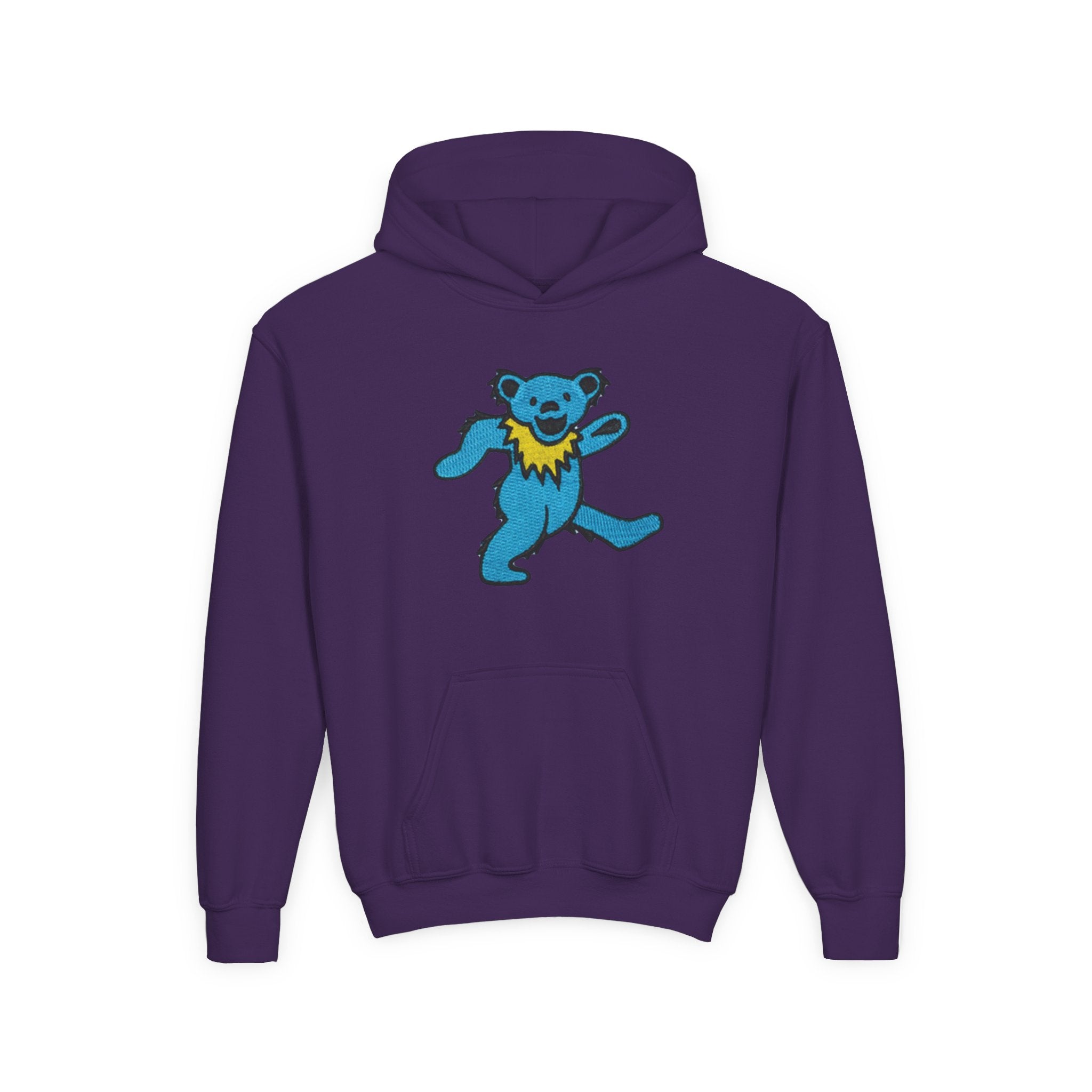 grateful dead Dancing Blue Bear youth hoodie | playful dancing bear graphic