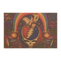 Grateful Dead Steal Your Face Skull Rainbow Doormat | Psychedelic Pot of Gold Welcome Mat