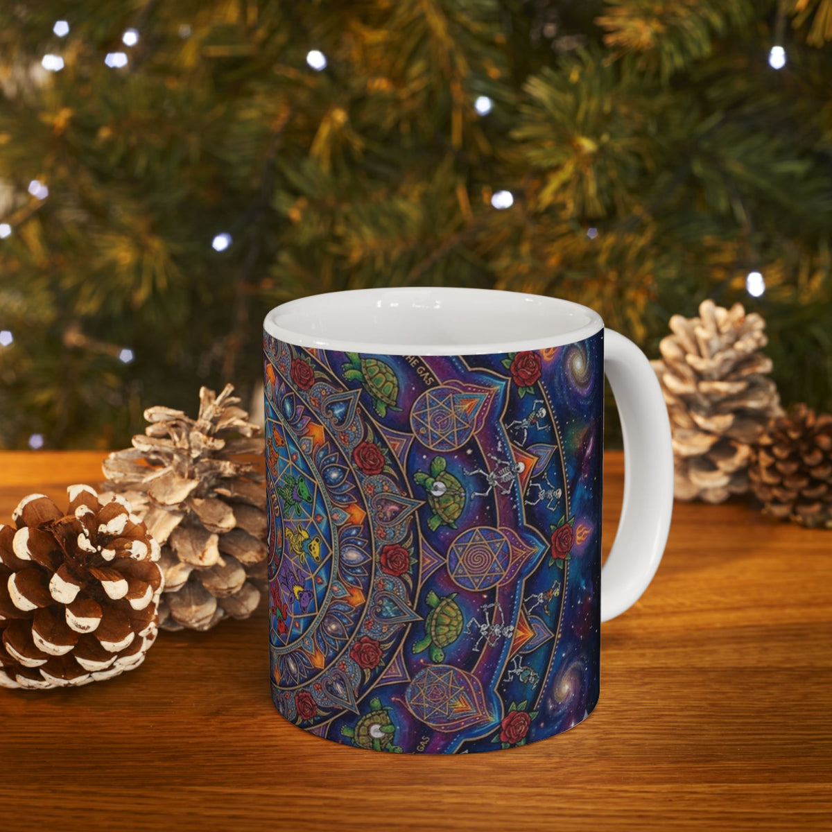Grateful Dead Skull Mug | Ceramic Coffee Tea Cup 11oz 15oz, gift for deadhead, gift for him, her, friend
