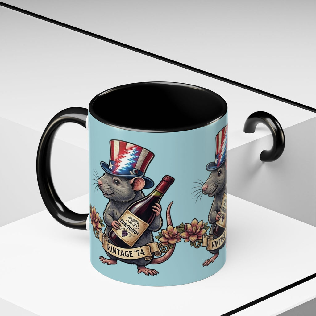 Grateful Dead Wharf rat  Accent Coffee Mug | Vintage '74 , gift for a deadhead dad, mom, friend, brother