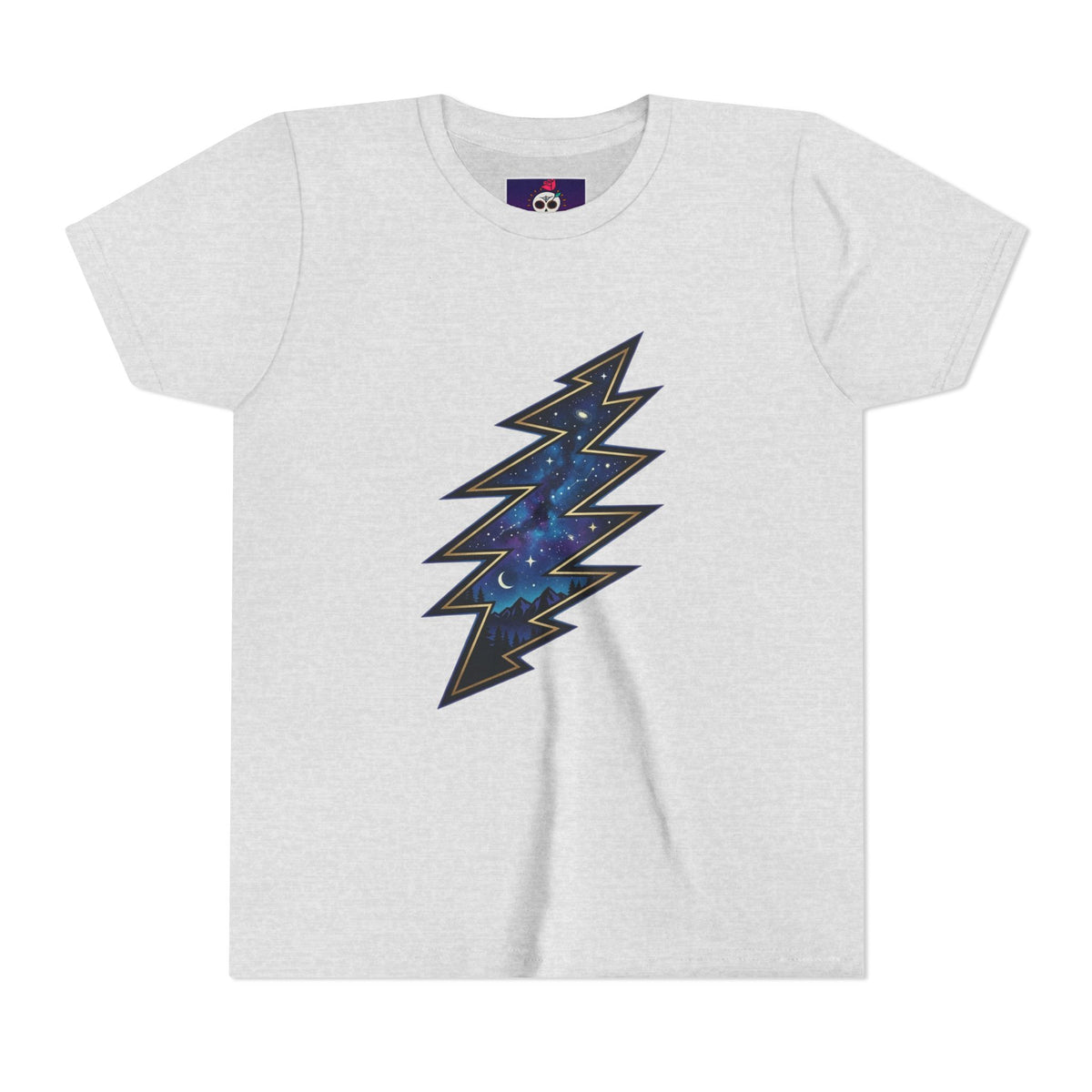 Grateful Dead Galaxy Lightning Bolt Youth Tee | Space Nebula Bolt Shirt