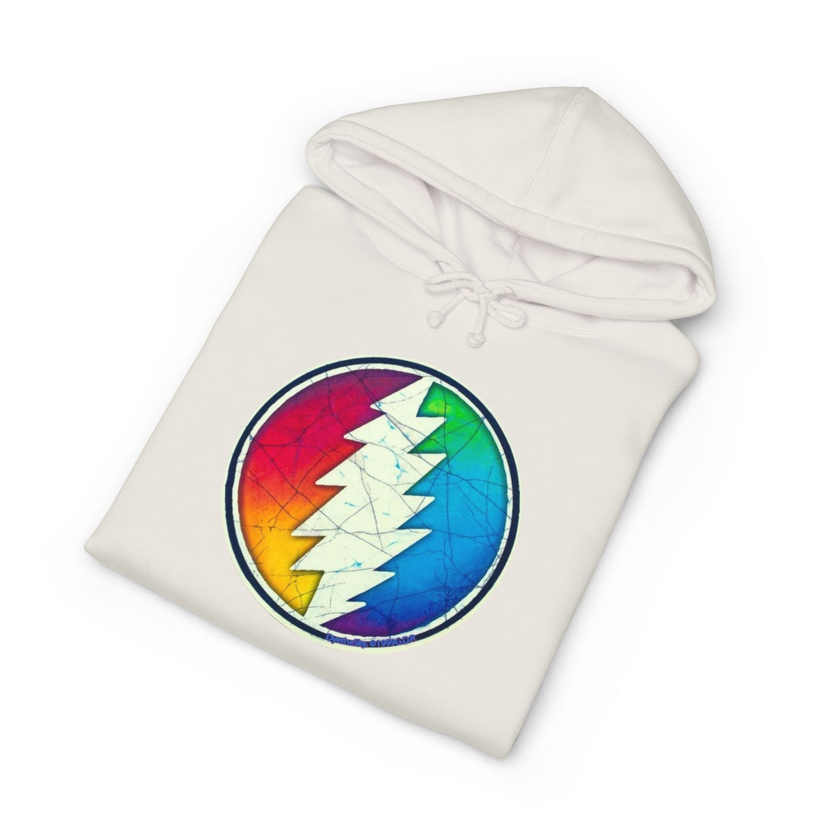 Grateful Dead Rainbow Lightning Bolt Circle Hoodie | Psychedelic Grateful Dead Style, gift for a deadhead