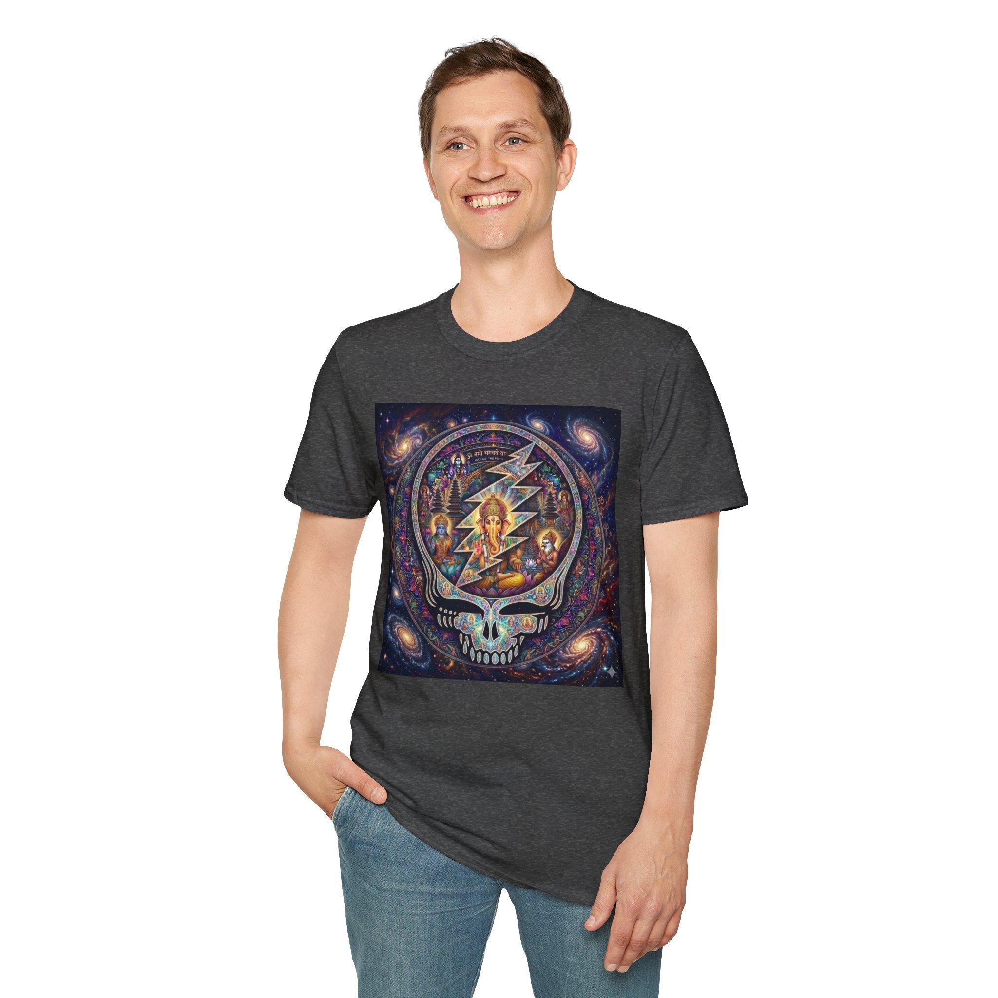 Cosmic Lightning Skull T-Shirt |gift for a deadhead, sacred healer, love, light  Psychedelic Grateful Dead Inspired Design