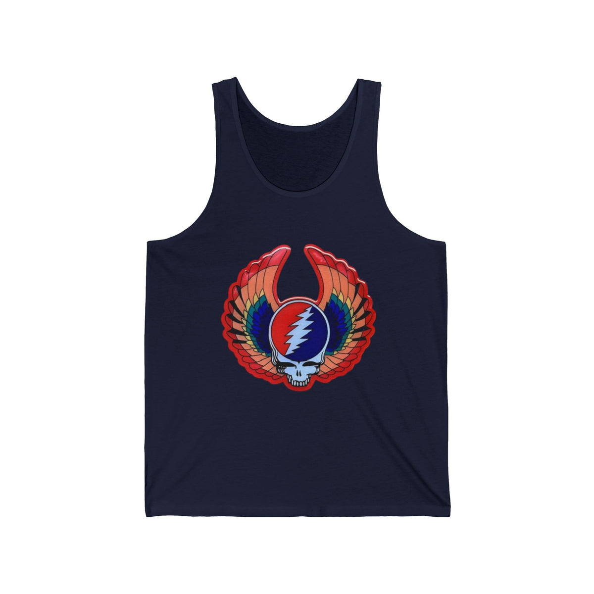 Grateful Dead Lightning Skull Wings tank | psychedelic rock band logo