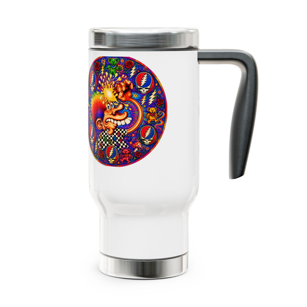 Psychedelic Grateful Dead Dancing Bear Travel Mug | Stainless Steel, gift for a deadhead