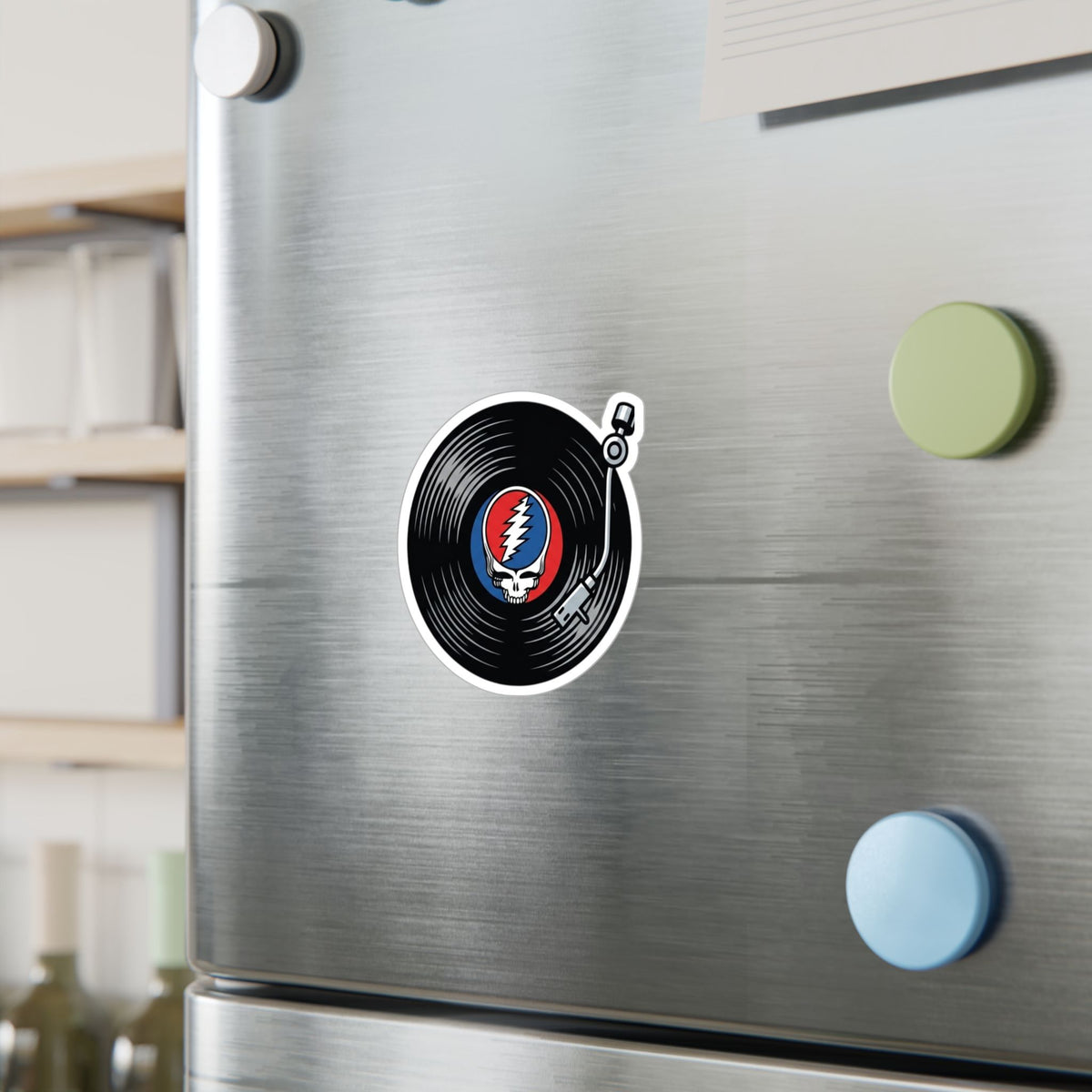 Grateful Dead Steal Your Face Vinyl Record Sticker | Kiss-Cut Vinyl Decal