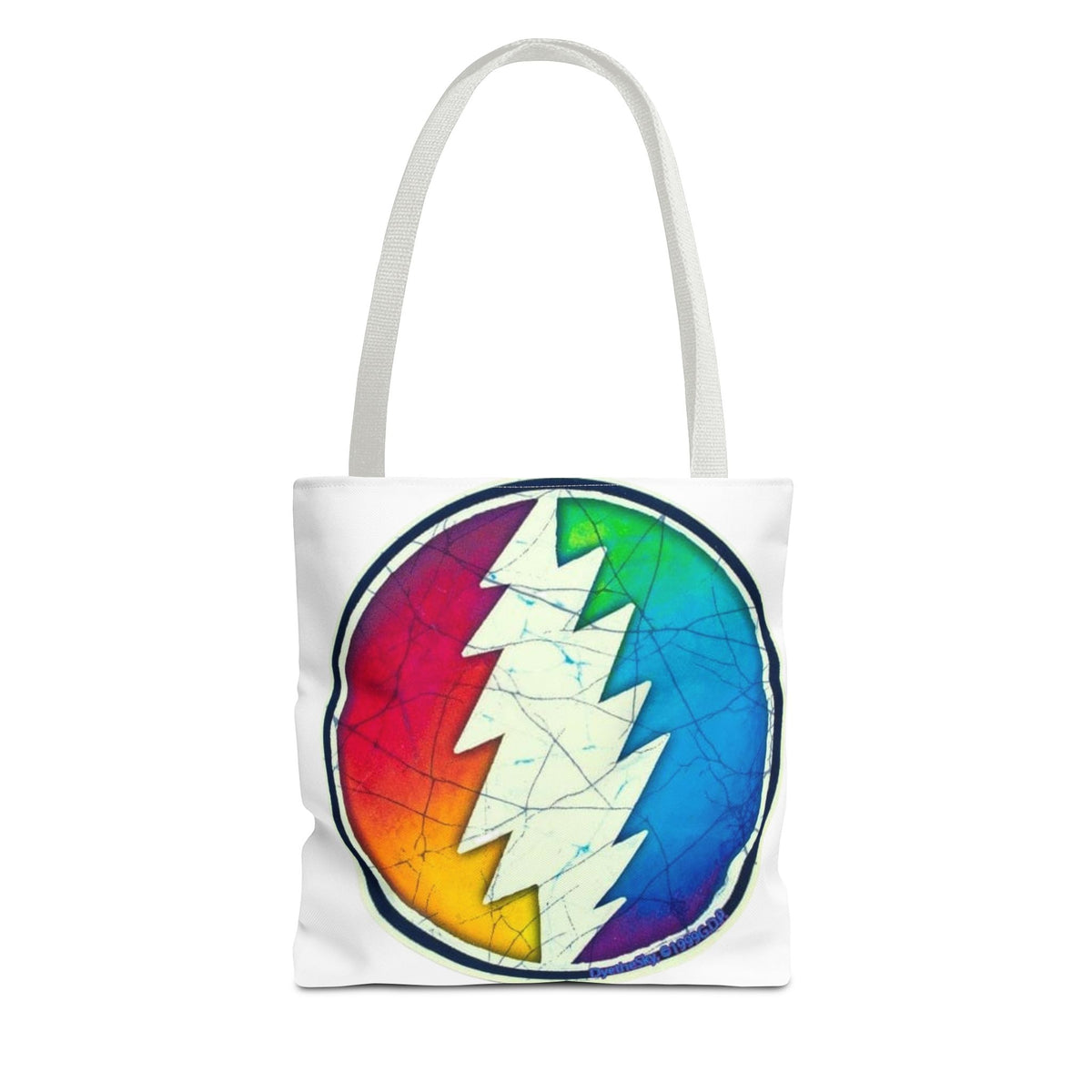 Rainbow Steal Your Face Tote Bag | Psychedelic Grateful Dead Circle