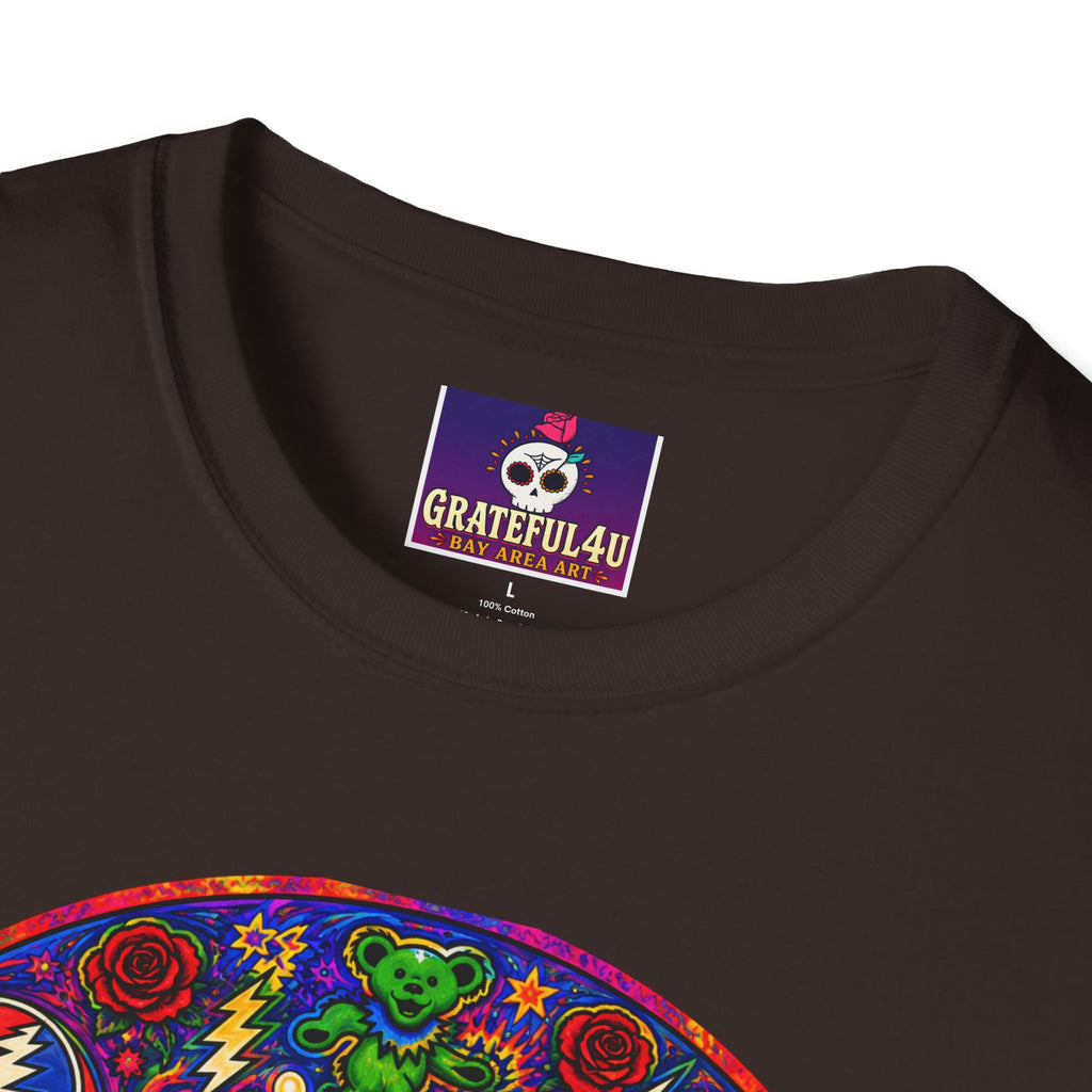 Psychedelic Grateful Dead T-Shirt | Retro Rainbow Skull Lightning