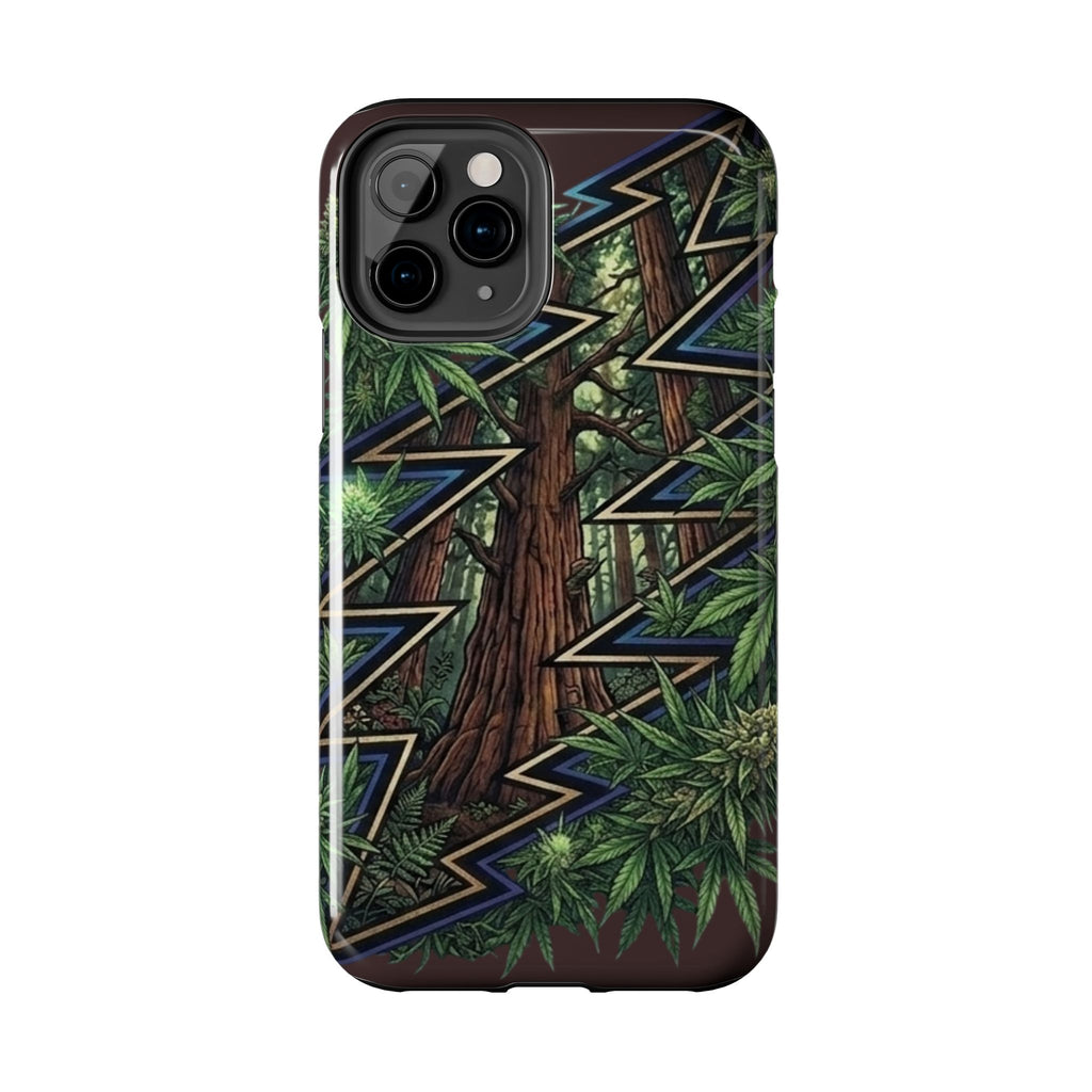 Grateful Dead Norcal Redwood Forest Geometric Lightning Phone Case | Tough Phone Cases