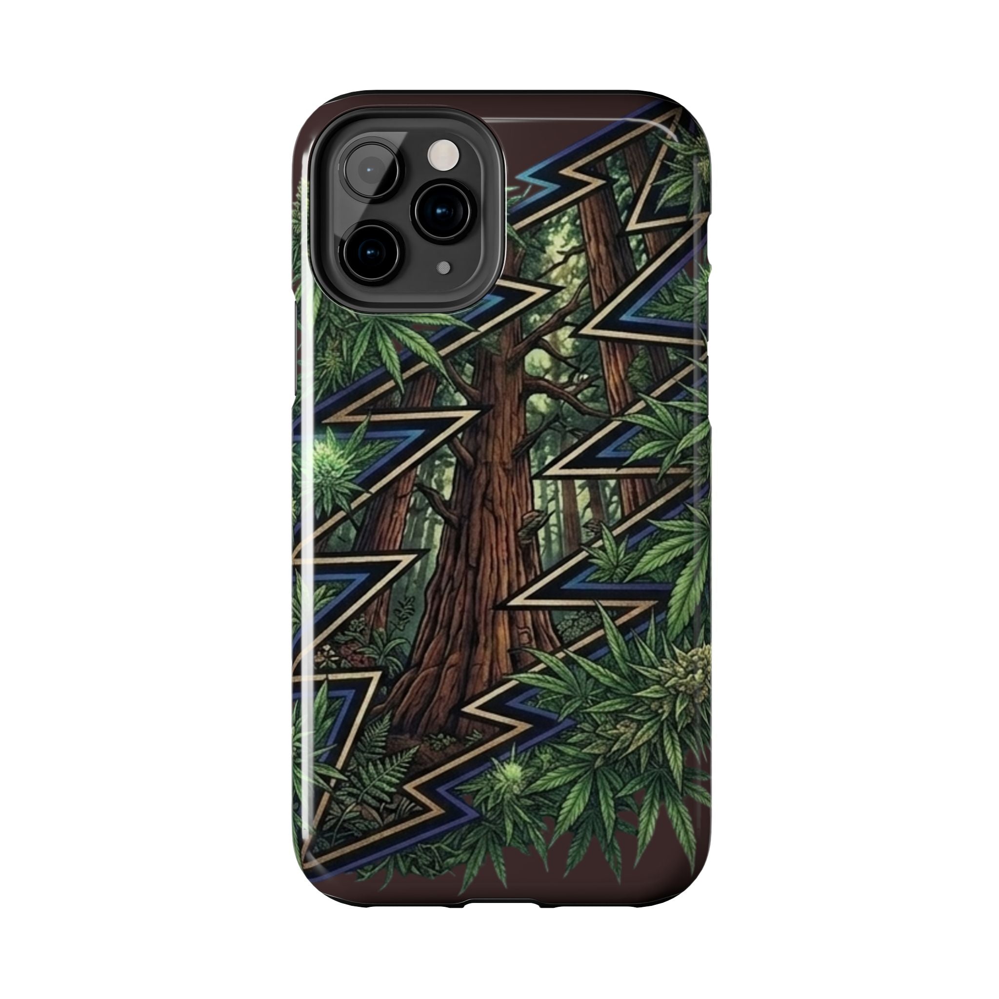 Grateful Dead Norcal Redwood Forest Geometric Lightning Phone Case | Tough Phone Cases