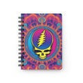 Psychedelic Lightning Skull Spiral Notebook | Colorful Grateful Dead Journal