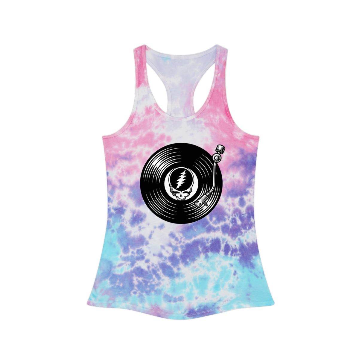 Grateful Dead Vinyl Record Racerback Tank Top | Tie Dye Music Tee