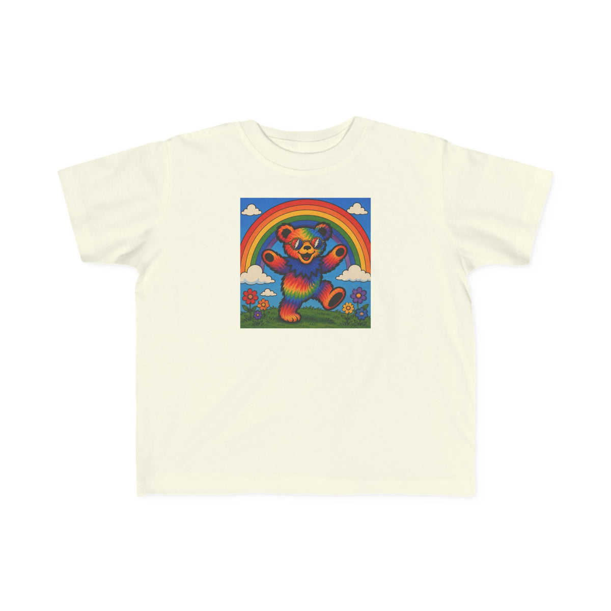 Grateful Dead Rainbow Dancing Bear Toddler Tee | Colorful Retro Grateful Dead Style