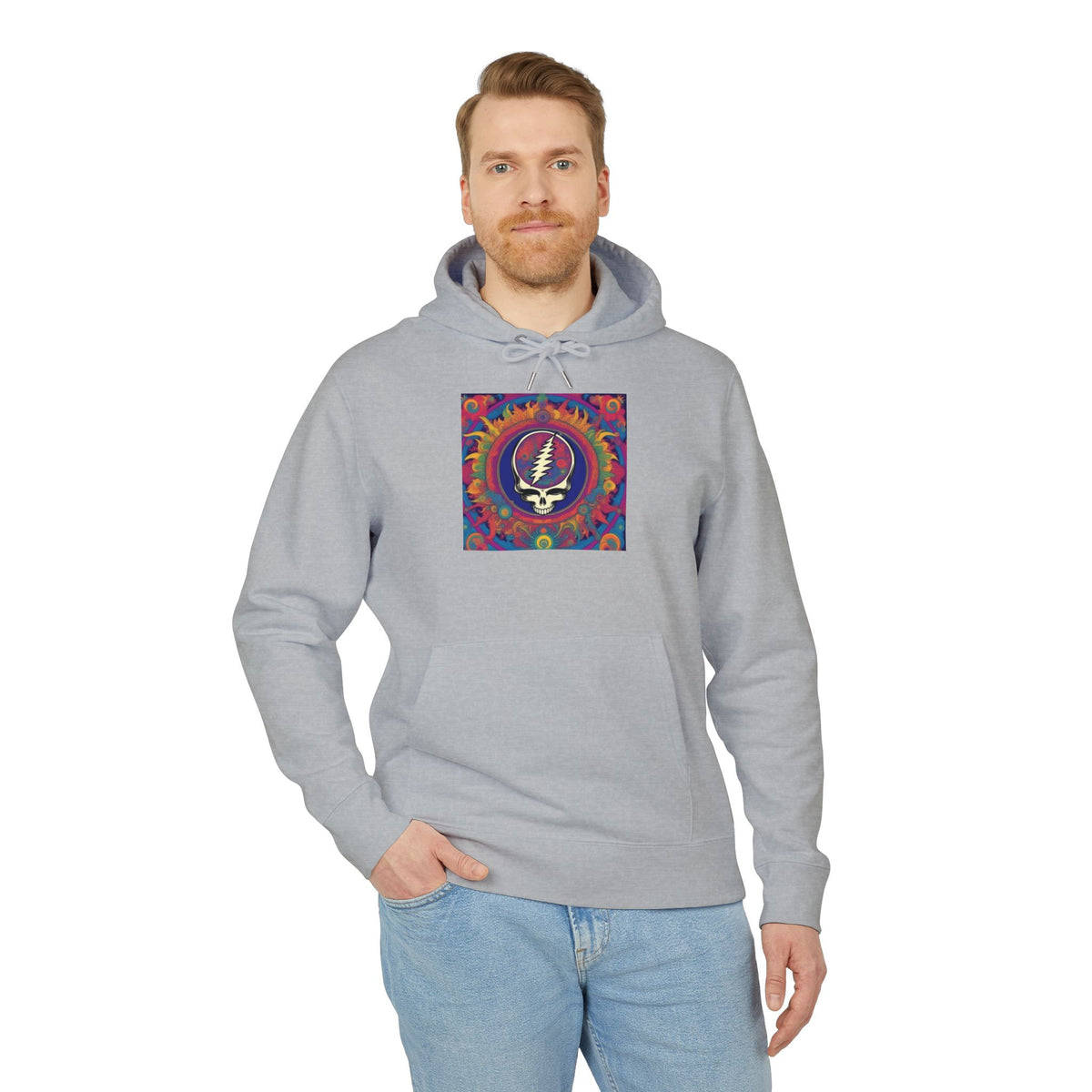 Psychedelic Steal Your Face hoodie | Grateful Dead skull lightning