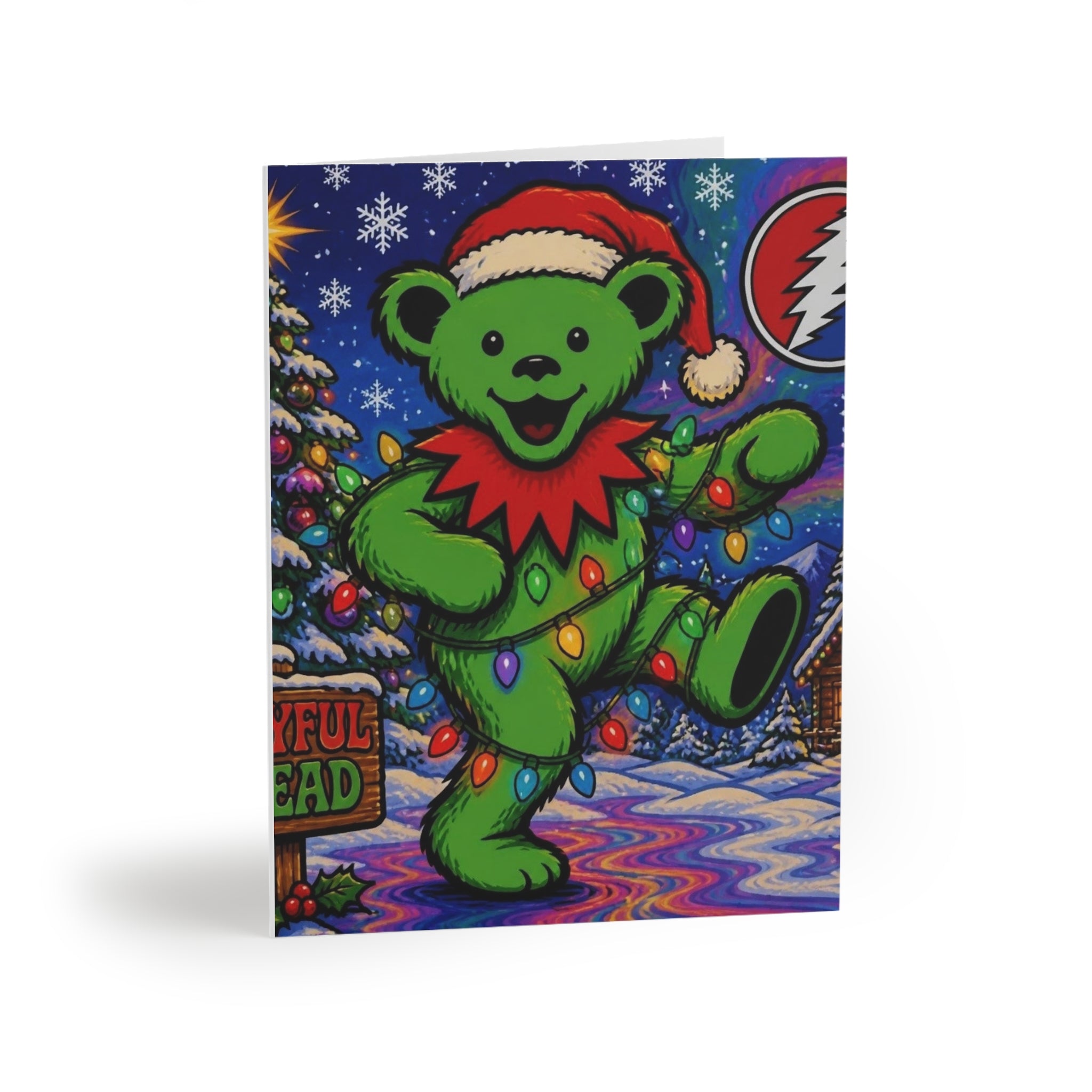 Dancing Bear Christmas card | Holiday Greeting Card, Grateful Dead inspired