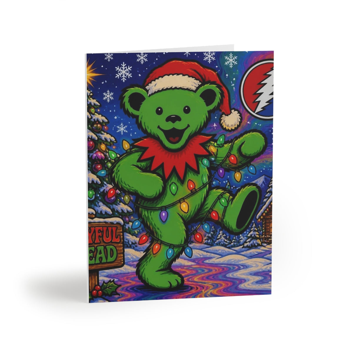 Dancing Bear Christmas card | Holiday Greeting Card, Grateful Dead inspired