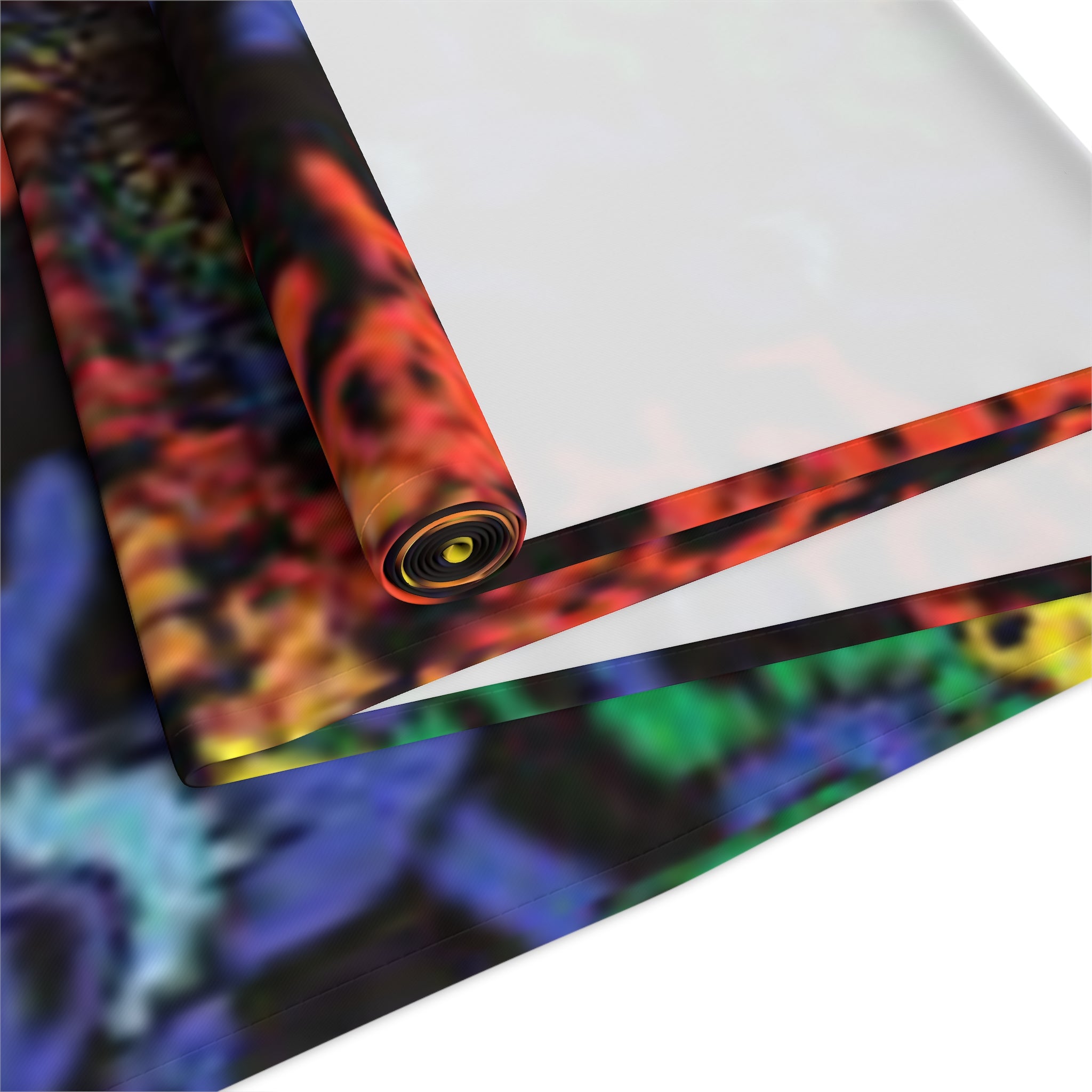 Grateful Dead Bear Rainbow Dancing Bears Table Runner | Psychedelic Spiral Cotton Poly, gift for a deadhead