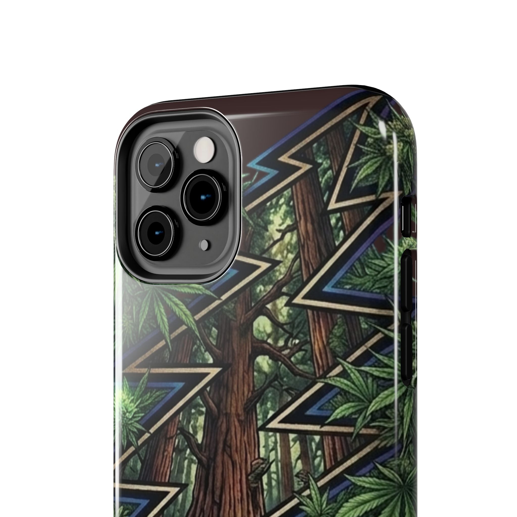 Grateful Dead Norcal Redwood Forest Geometric Lightning Phone Case | Tough Phone Cases