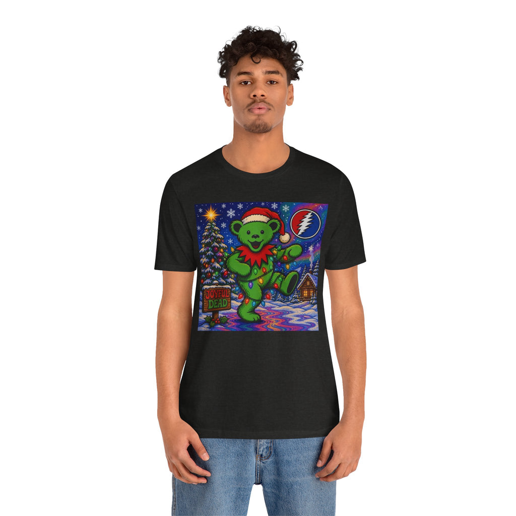Gift for deadhead, her, him, Dancing Bear Christmas Grateful Dead Tee | Holiday Stealie Graphic