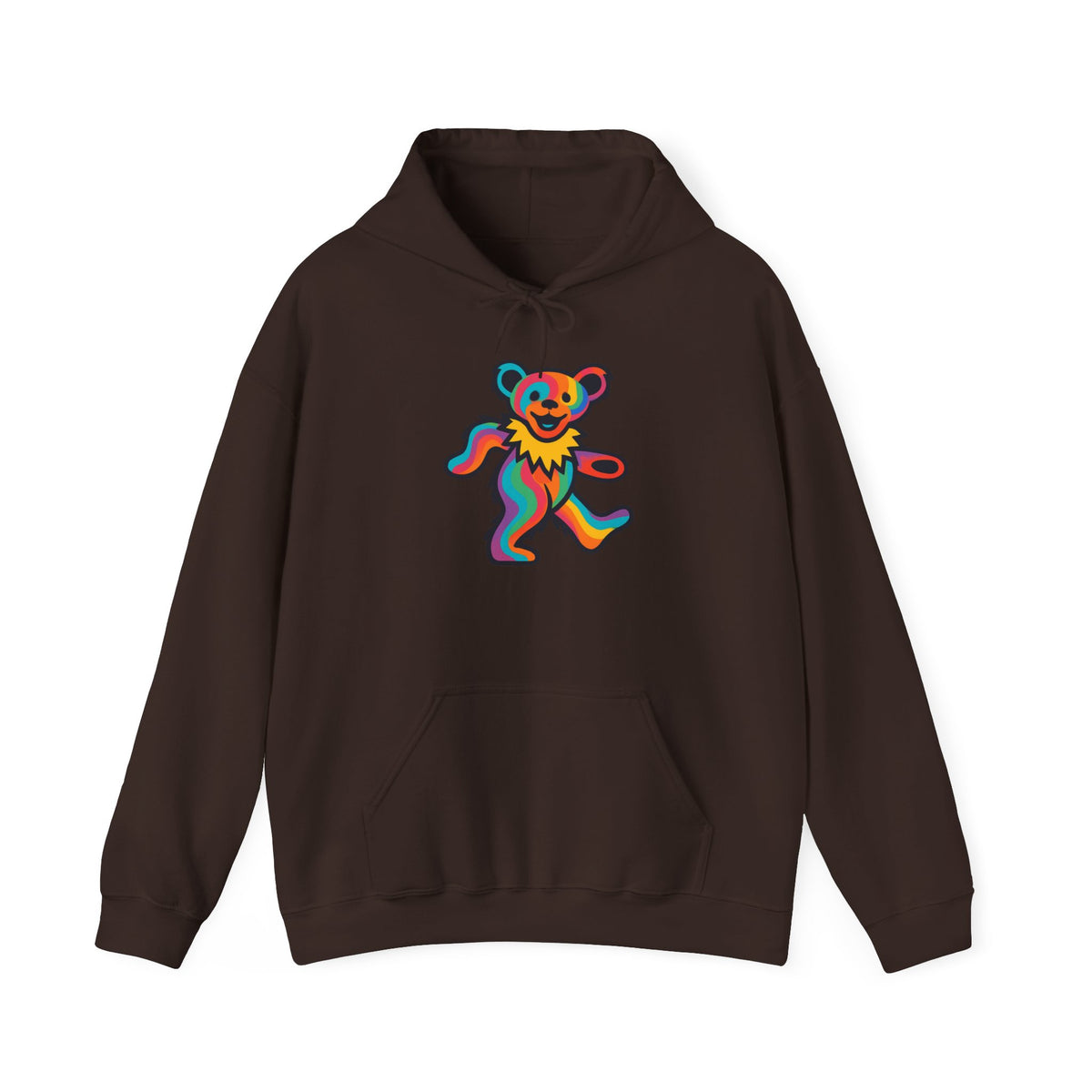Rainbow Dancing Bear Hoodie | Psychedelic Grateful Dead Inspired, gift for deadhead, unisex, softstyle hoodie