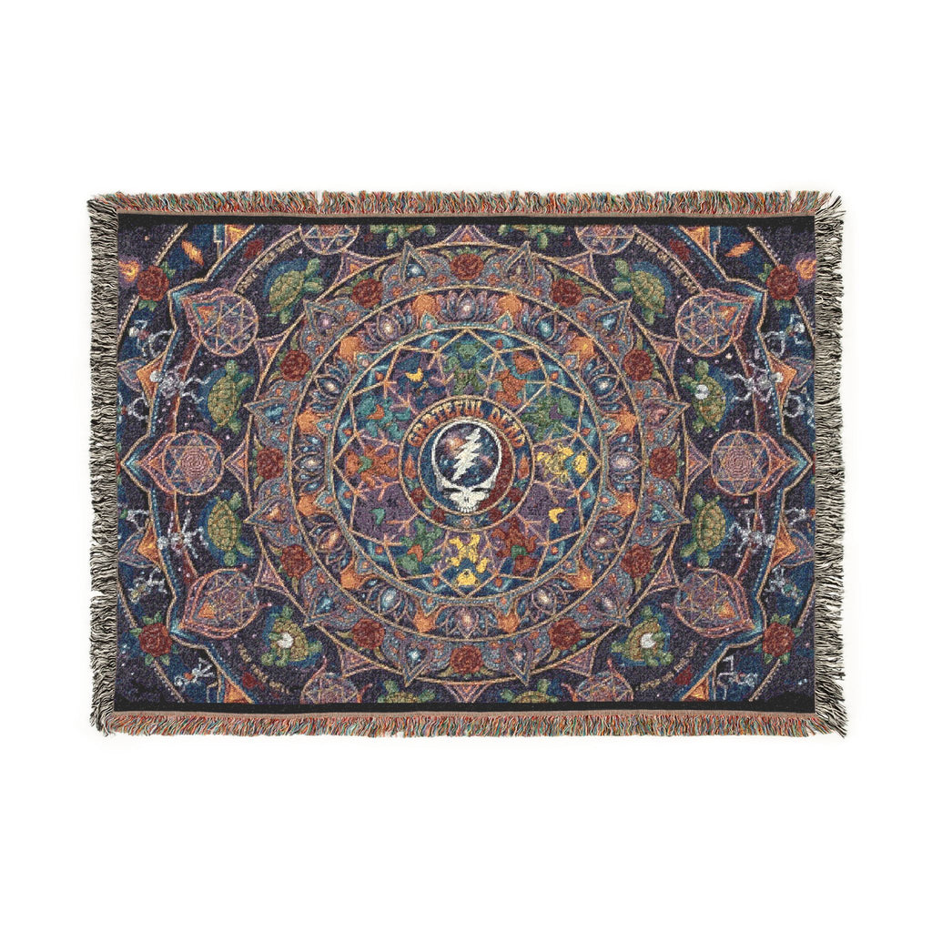 Psychedelic Mandala Grateful Dead  Woven Blanket | Colorful Kaleidoscope Throw