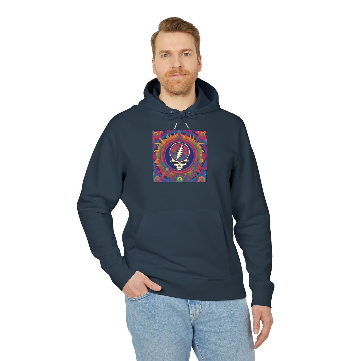 Psychedelic Steal Your Face hoodie | Grateful Dead skull lightning