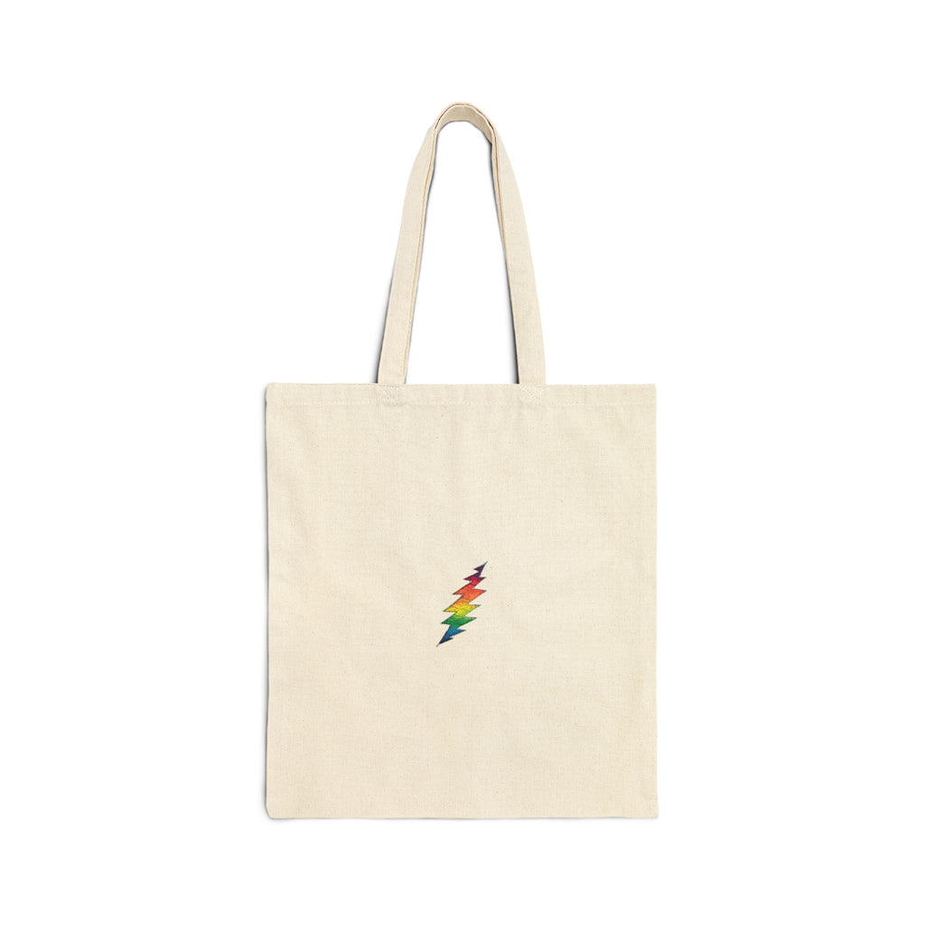 Rainbow Steal Your Face Tote Bag | Grateful Dead Lightning Bolt Canvas