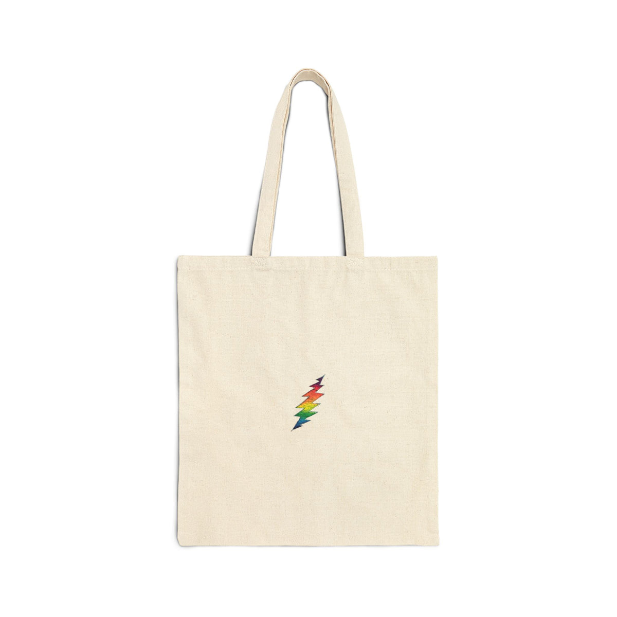 Rainbow Steal Your Face Tote Bag | Grateful Dead Lightning Bolt Canvas