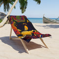 Psychedelic Dire wolf Grateful Dead  Beach Towel | Vibrant Trippy Dog Art, gift for deadhead
