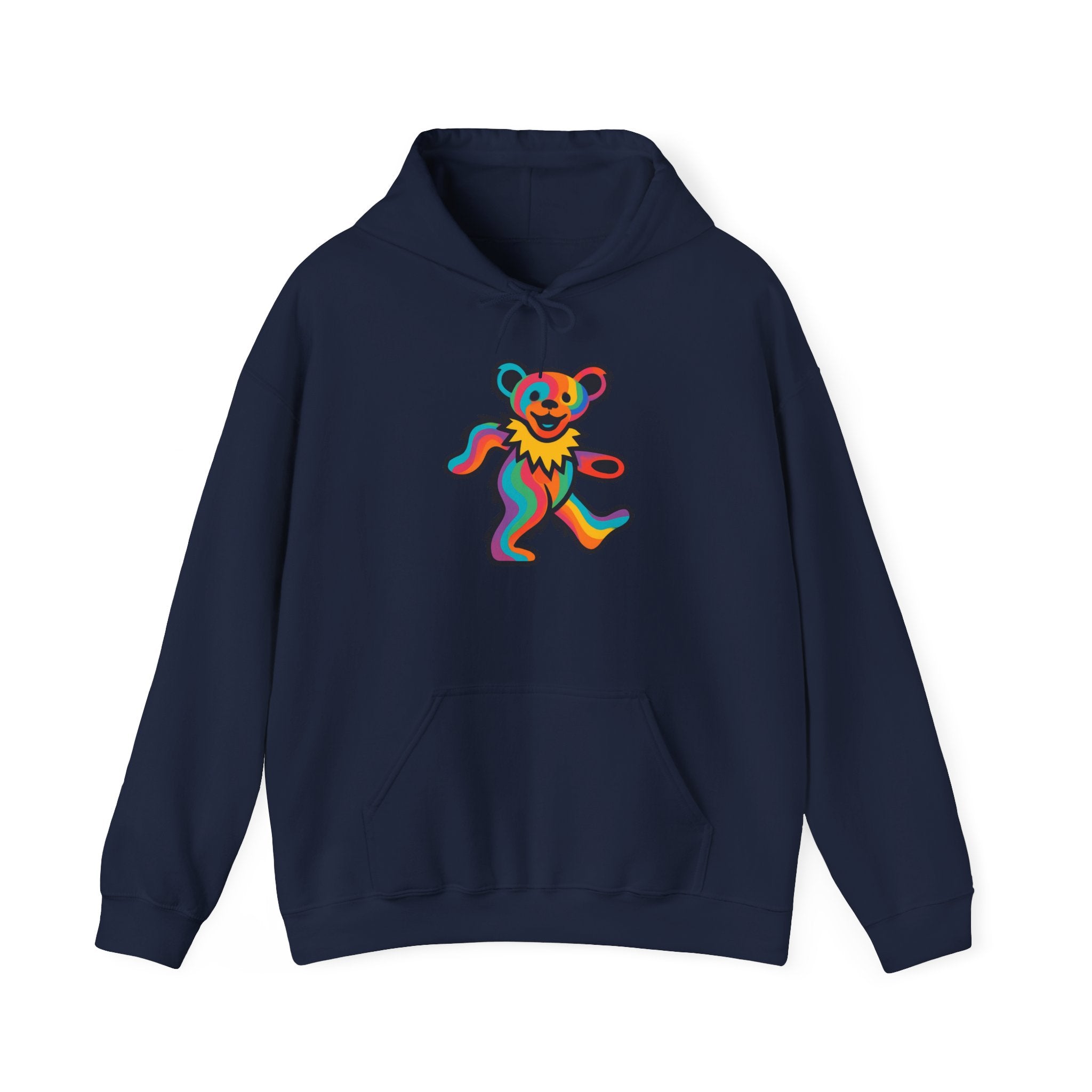 Rainbow Dancing Bear Hoodie | Psychedelic Grateful Dead Inspired, gift for deadhead, unisex, softstyle hoodie