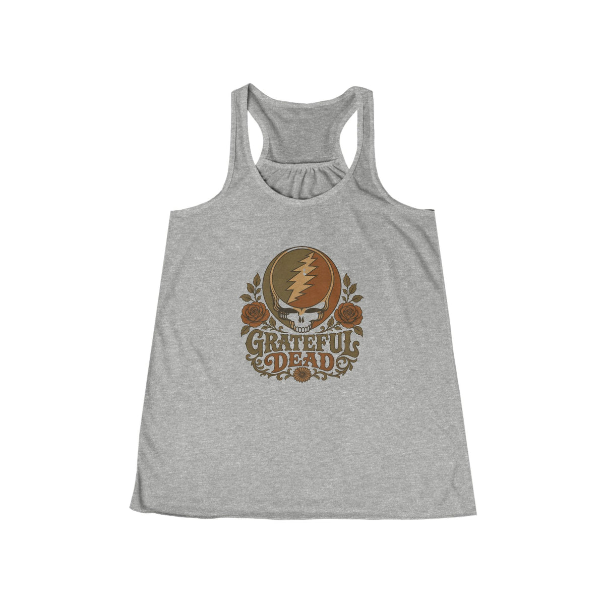 Grateful Dead Steal Your Face Floral Skull Tank, gift for deadhead, gift for her