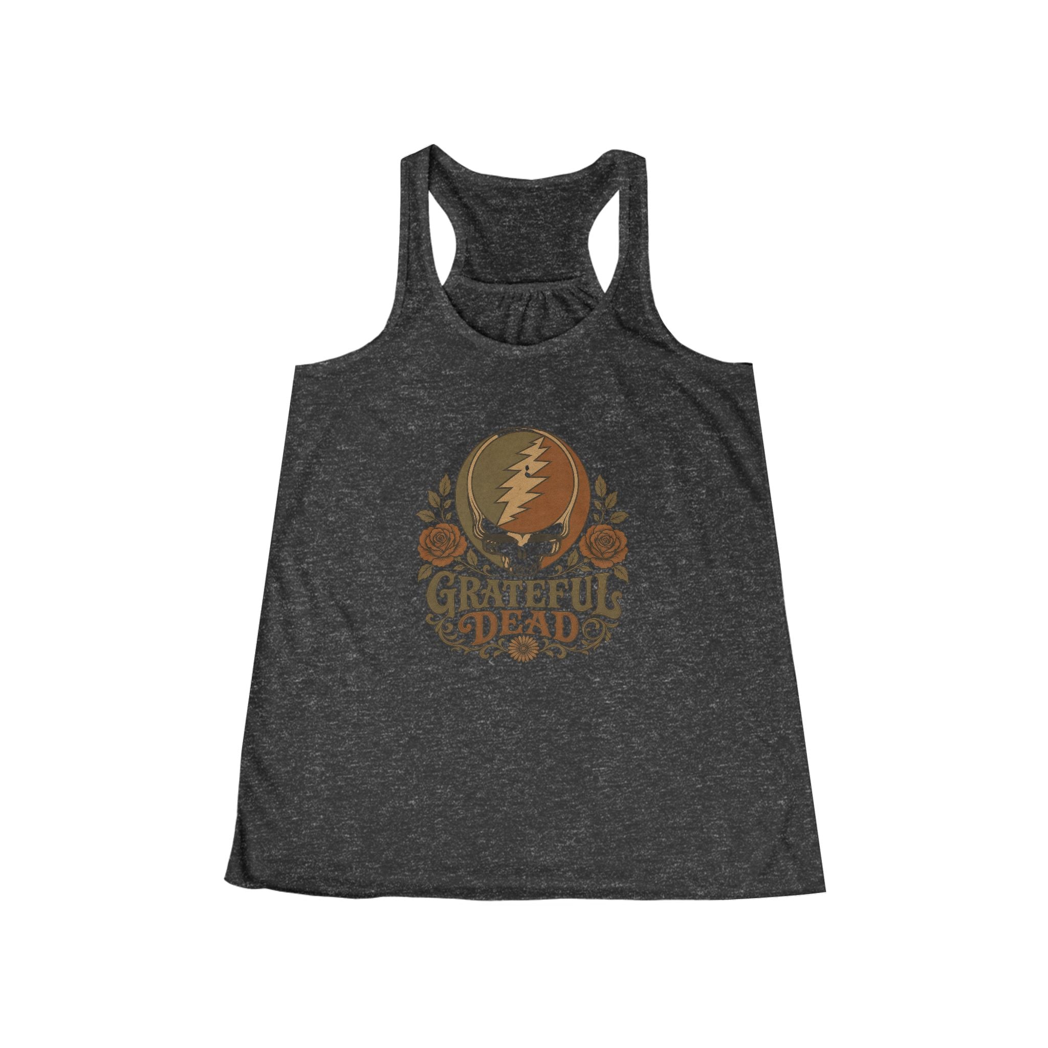Grateful Dead Steal Your Face Floral Skull Tank, gift for deadhead, gift for her