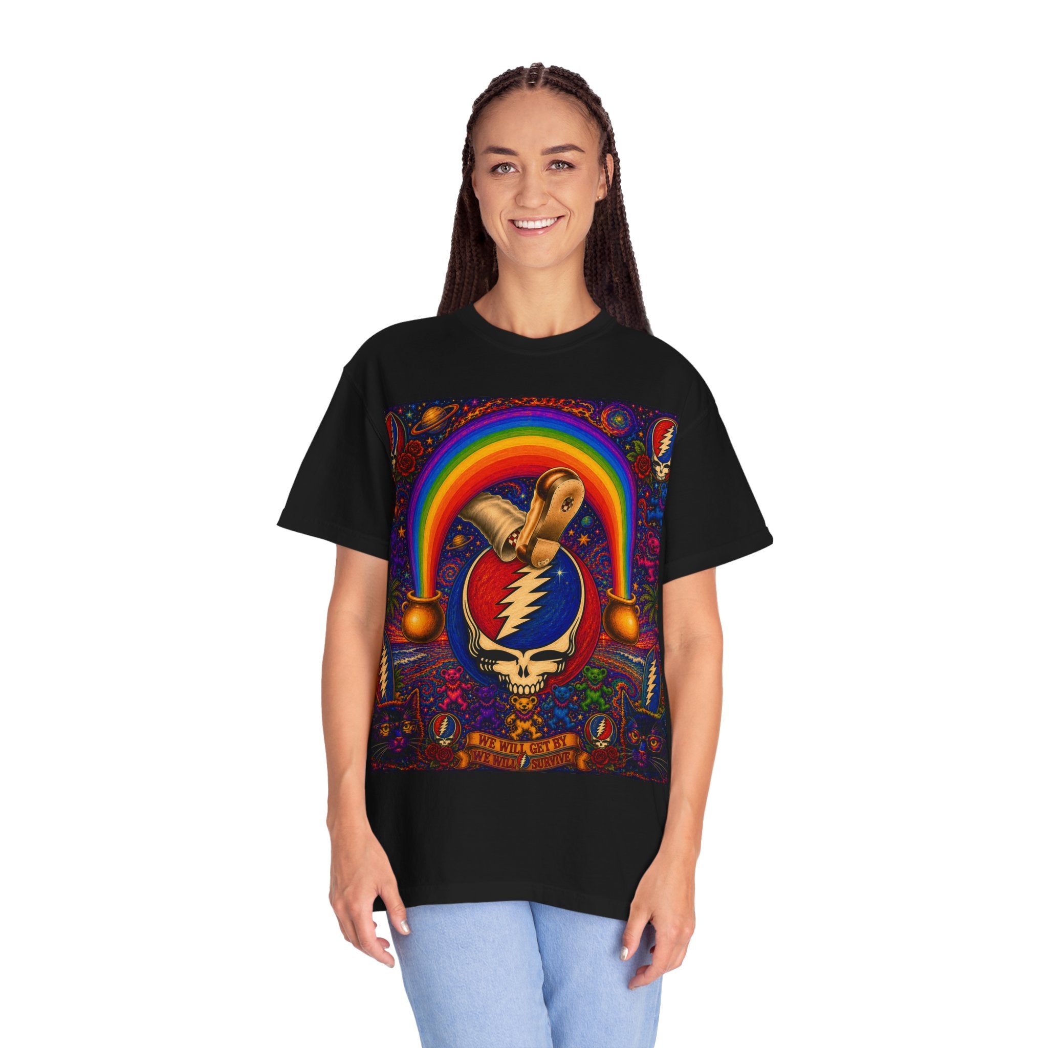 Steal Your Face Skull with RainbowT-Shirt | Psychedelic Rock Tee