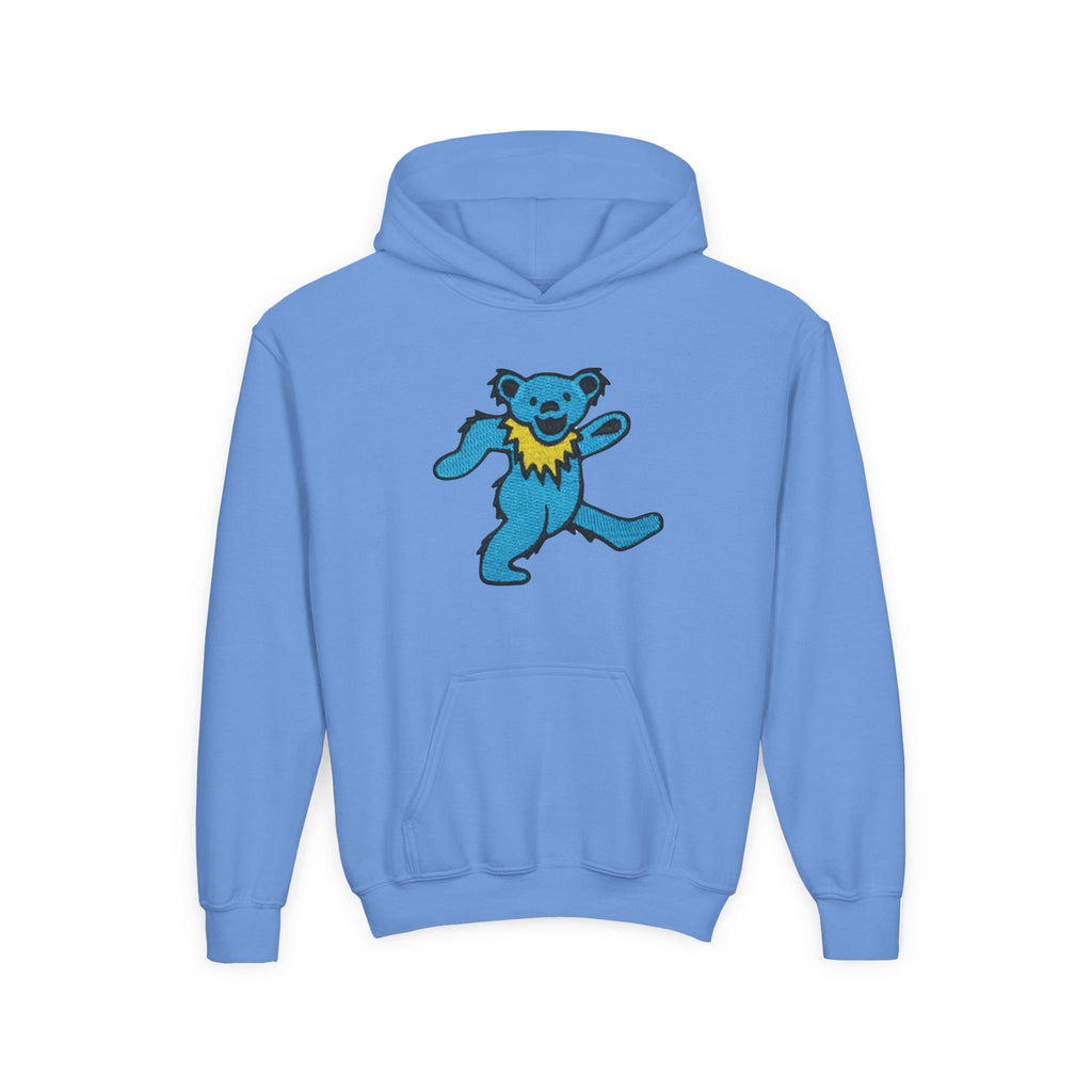grateful dead Dancing Blue Bear youth hoodie | playful dancing bear graphic