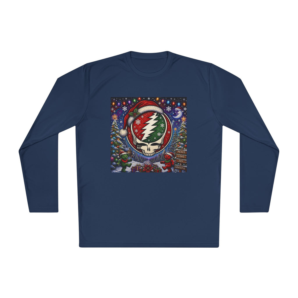 Grateful Dead, gift for a deadhead, Santa Steal Your Face Skull Long Sleeve Tee | Holiday Grateful Dead Tee
