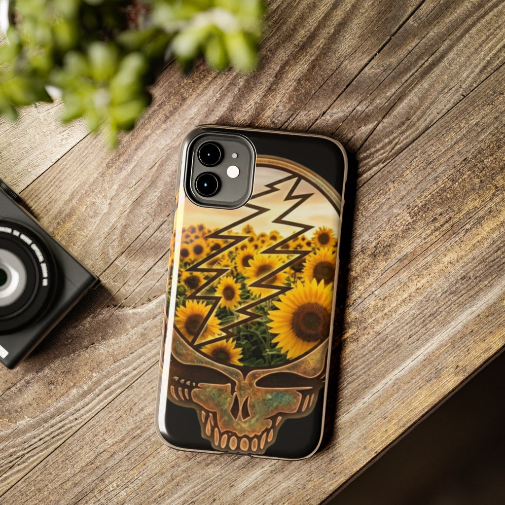 Sunflower Steal Your Face phone case | Grateful Dead inspired, Gift for. a deadhead
