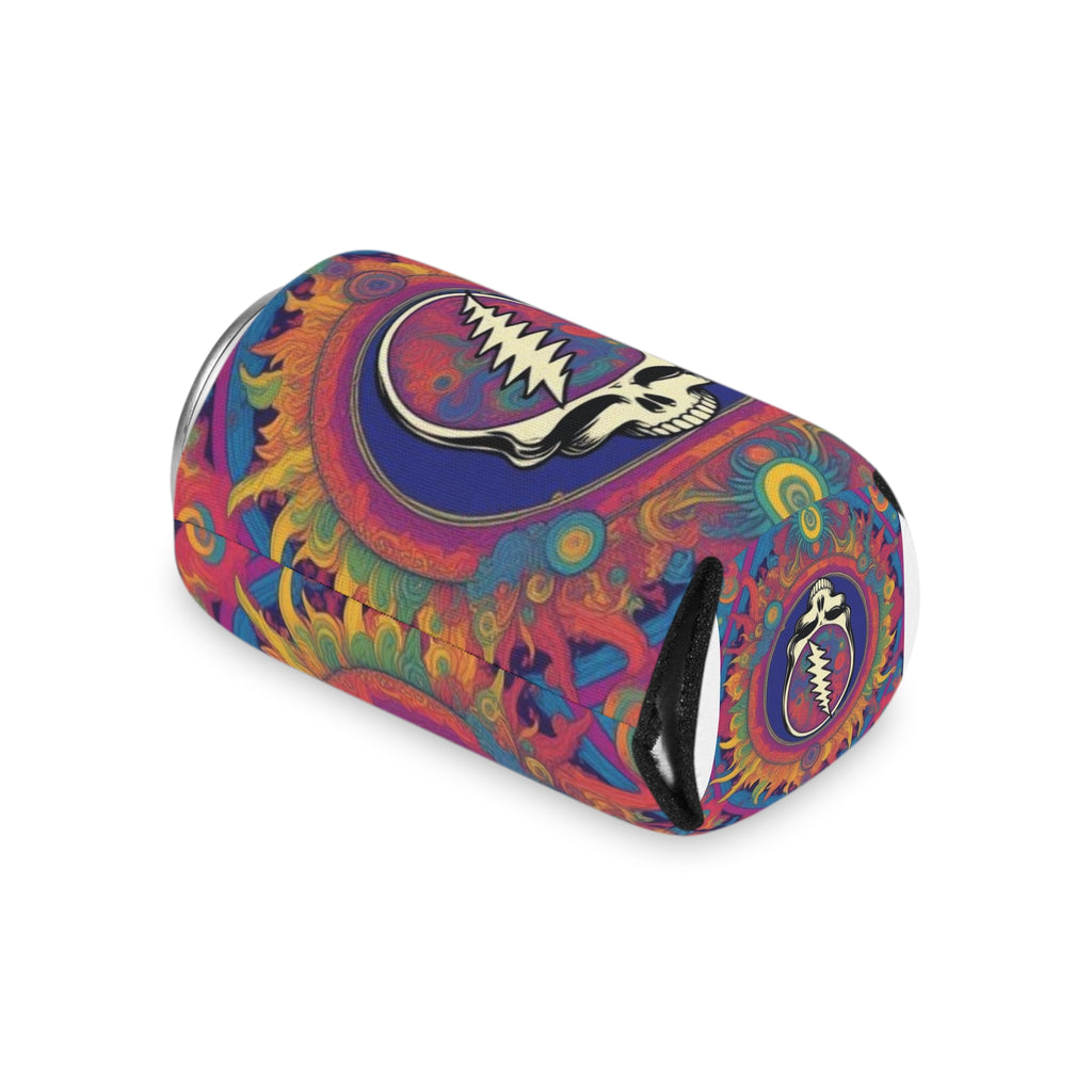 Psychedelic Steal Your Face Can Cooler | Skull Lightning Bolt Cooler